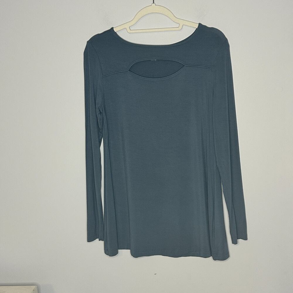 Soft Surroundings Beckett Top Size Small Keyhole Neck Cutout Peekaboo Tunic Soft